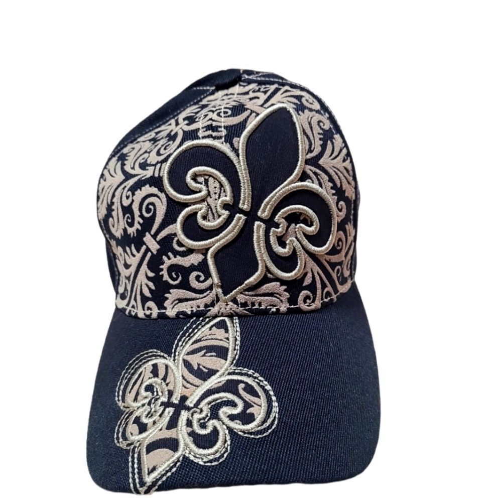 Unisex Fleur De Lis black cap Used